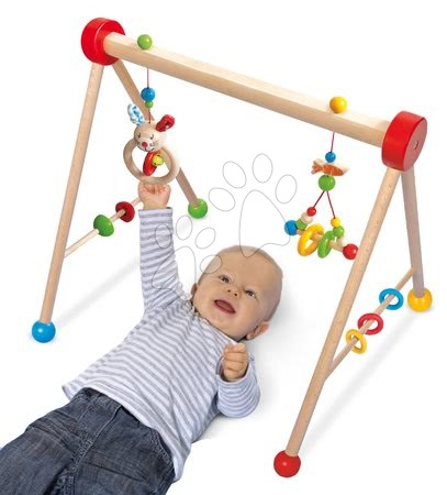 Játszószőnyegek es bébitornázók  - Fa bébitornázó Baby Gym Eichhorn - 2