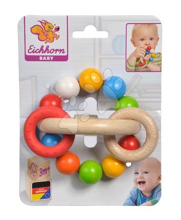 Csörgők és rágókák - Fa csörgő 3D Baby Eichhorn - 4