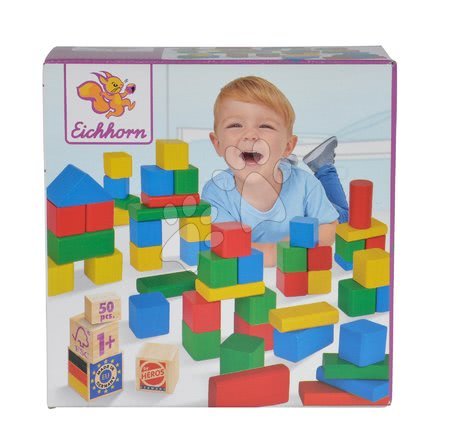 Cubetti in legno - Mattoncini colorati in legno Coloured Wooden Blocks Eichhorn - 2