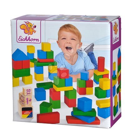 Cubetti in legno - Mattoncini colorati in legno Coloured Wooden Blocks Eichhorn - 3