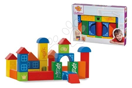 Fa építőkockák - Fakockák Knight Building Blocks Eichhorn - 2