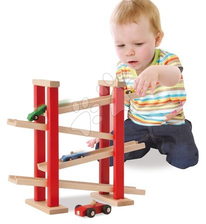 Wooden developmental toys - Wooden marble run Race Track Eichhorn - 2