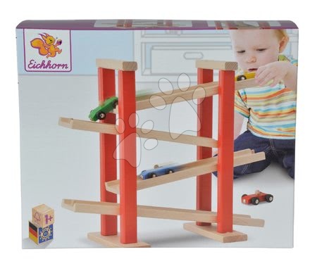 Wooden developmental toys - Wooden marble run Race Track Eichhorn - 6