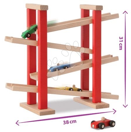 Jouets didactiques en bois - Piste de course en bois Eichhorn Race Track - 5