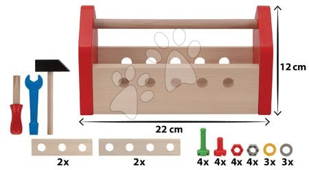 Drevené hry na povolania - Drevené pracovné náradie Tool Box Eichhorn - 2