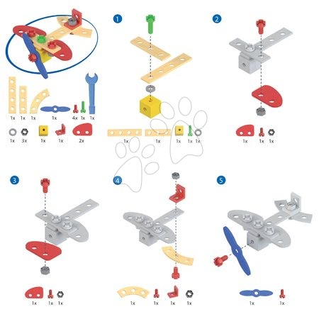 Dřevěné stavebnice Eichhorn - Dřevěná stavebnice letadlo Constructor Airplane Eichhorn - 2