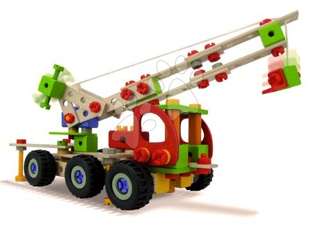 Dřevěné stavebnice Eichhorn - Dřevěná stavebnice pojízdný jeřáb Constructor Mobile Crane Eichhorn - 2