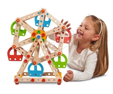 Fa építőjátékok Eichhorn - Fa építőjáték óriáskerék Constructor Big Wheel Eichhorn - 3