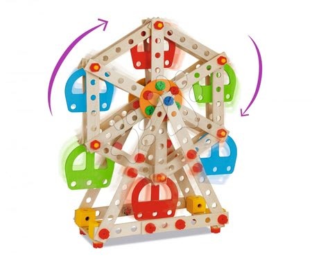 Fa építőjátékok Eichhorn - Fa építőjáték óriáskerék Constructor Big Wheel Eichhorn - 4