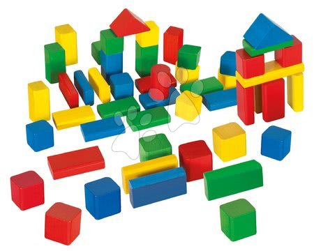 Dřevěné kostky - Dřevěné kostky Coloured Wooden Blocks Eichhorn - 4