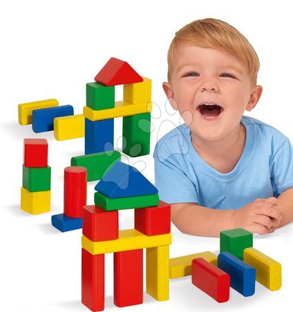 Dřevěné kostky - Dřevěné kostky Coloured Wooden Blocks Eichhorn - 3