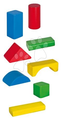 Dřevěné kostky - Dřevěné kostky Coloured Wooden Blocks Eichhorn - 2