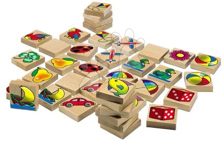 Drevené  hračky - Drevené pexeso Picture Memory Game Eichhorn