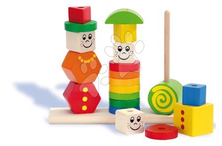 Giocattoli didattici in legno - Gioco ad incastro in legno figurine Stacking Puzzle Figures Eichhorn - 3