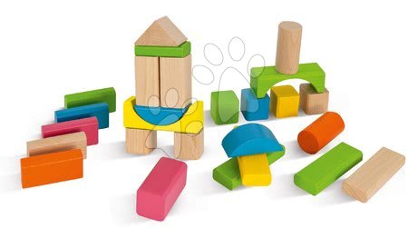 Dřevěné kostky - Dřevěné kostky Nature and Coloured Wooden Blocks Eichhorn - 5