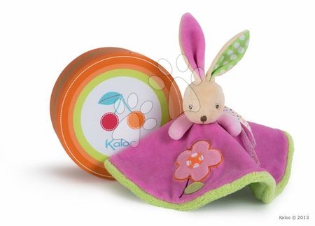 Jucării de alint și de adormit - Iepuraş de pluş pentru alintare în fustiţă Colors-Round Doudou Rabbit Flower Kaloo - 1