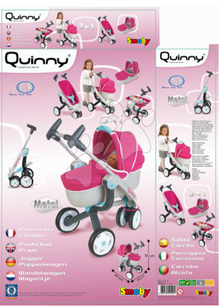 Játék babakocsi szettek - Szett babakocsi Maxi Cosi & Quinny 3in1 Smoby - 11