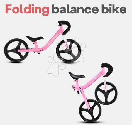 Odrážedla od 18 měsíců - Balanční odrážedlo skládací Folding Balance Bike Pink smarTrike - 2