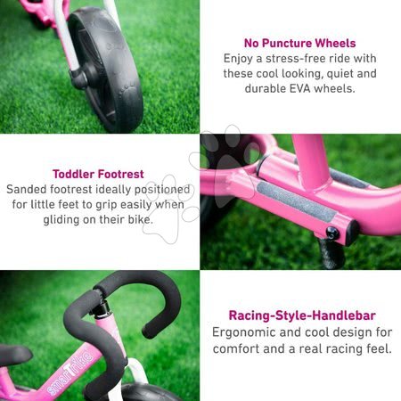 Odrážedla od 18 měsíců - Balanční odrážedlo skládací Folding Balance Bike Pink smarTrike - 4