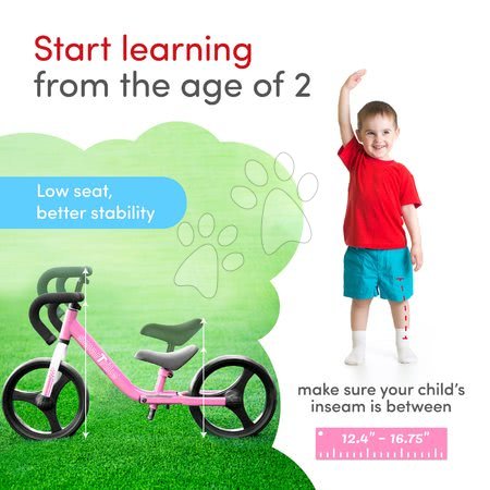 Odrážedla od 18 měsíců - Balanční odrážedlo skládací Folding Balance Bike Pink smarTrike - 8