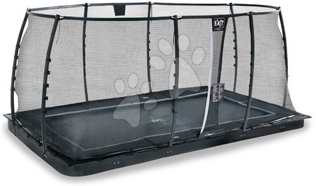 Bodentrampoline - EXIT Dynamic ebenerdiges Trampolin 244x427cm mit Sicherheitsnetz - schwarz - 2