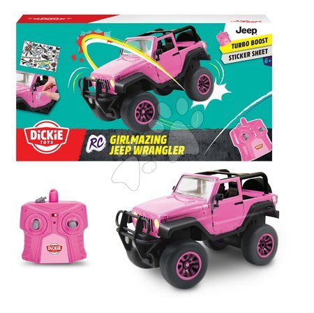 Távirányítós járművek - Távirányítós kisautó RC Jeep Wrangler Girlmazing Jada - 3