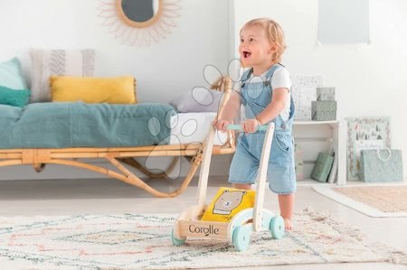 Dětská chodítka - Dřevěné chodítko a kočárek Wooden Baby Walker Pilow Corolle - 7