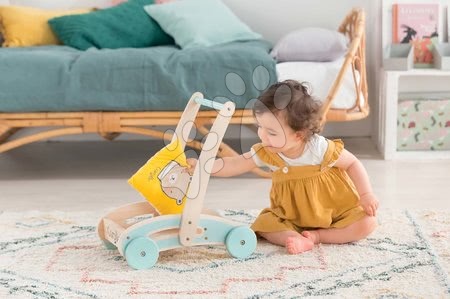 Dětská chodítka - Dřevěné chodítko a kočárek Wooden Baby Walker Pilow Corolle - 8