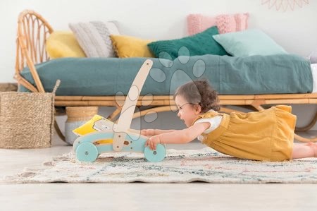 Dětská chodítka - Dřevěné chodítko a kočárek Wooden Baby Walker Pilow Corolle - 5