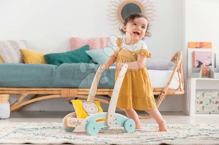 Dětská chodítka - Dřevěné chodítko a kočárek Wooden Baby Walker Pilow Corolle - 4