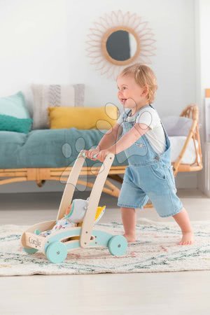 Dětská chodítka - Dřevěné chodítko a kočárek Wooden Baby Walker Pilow Corolle - 1