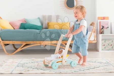 Dětská chodítka - Dřevěné chodítko a kočárek Wooden Baby Walker Pilow Corolle - 14