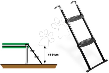 Trampoline accessories - EXIT trampoline ladder for frame heights of 65-80 cm - 3