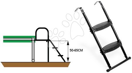 Trampoline accessories - EXIT trampoline ladder for frame heights of 50-65 cm - 3