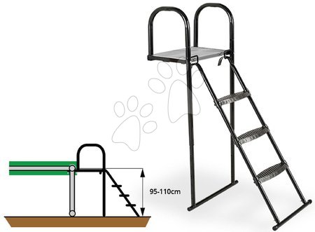 Příslušenství k trampolínám - Nástupní plošina s žebříkem pro trampolínu Exit Toys - 4