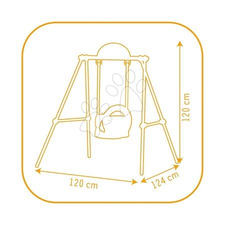 Ljuljačke  - SMOBY 310226 Včielka Mája Portique baby hojdačka, 120 cm výška*124*120 cm - 4