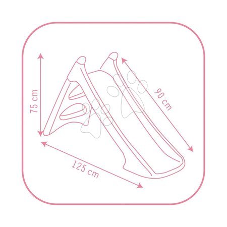 Tobogani za djecu  - SMOBY 310255 Hello Kitty šmyklavka XS 90 cm šmýkacia plocha, UV FILTER, 90*125*75 cm - 4