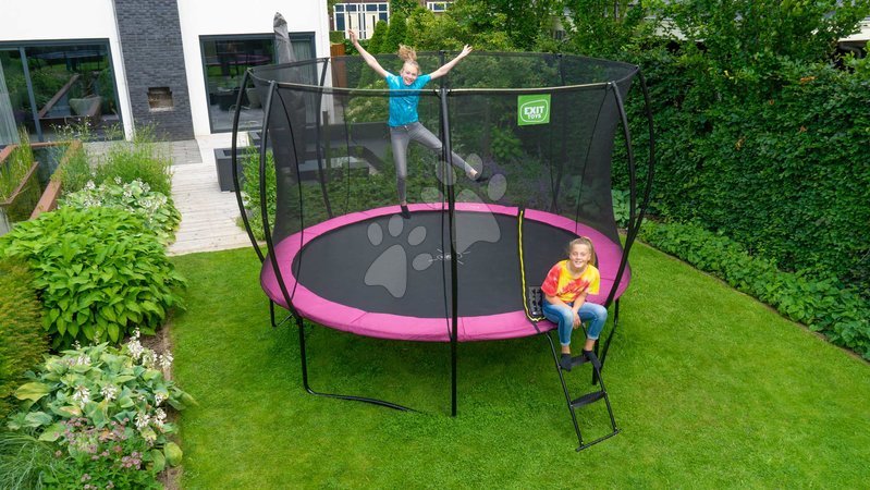 Trampolines avec filet de sécurité - Trampoline Silhouette avec filet de protection Pink Exit Toys - 5