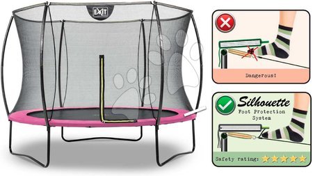 Garden Trampolines - EXIT Silhouette trampoline ø244cm - pink - 4