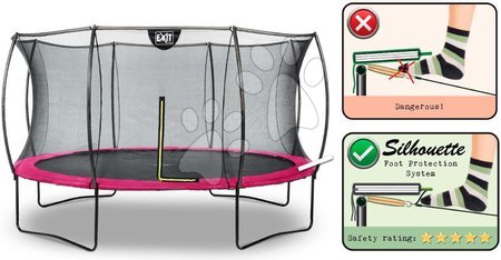 Trampolini con rete di sicurezza - Trampolino con rete di sicurezza Silhouette trampoline Pink Exit Toys   - 3