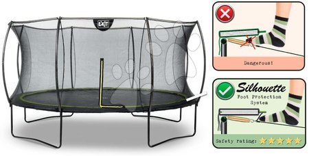 Garden Trampolines - EXIT Silhouette trampoline ø427cm - black - 3