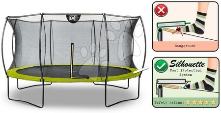 Garden Trampolines - EXIT Silhouette trampoline ø427cm - green - 3