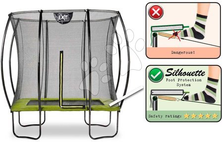 Garden Trampolines - EXIT Silhouette trampoline 153x214cm - green - 3