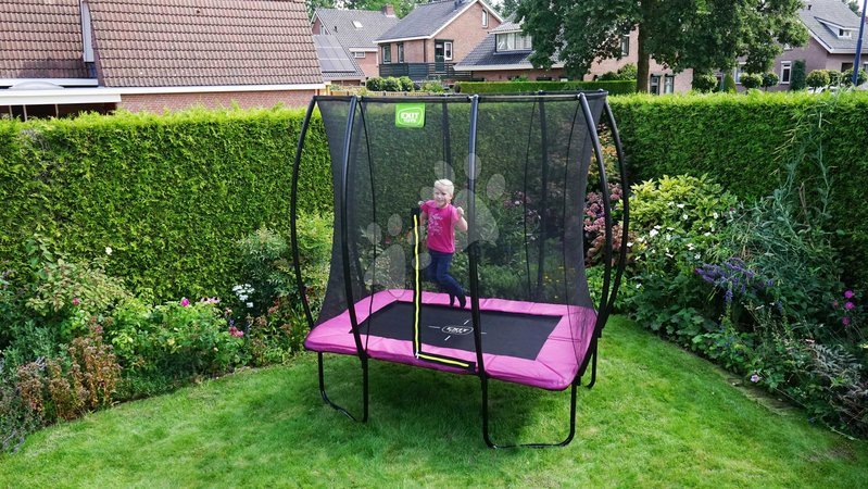 Trampolines avec filet de sécurité - Trampoline Silhouette avec filet de protection Rose Exit Toys - 8