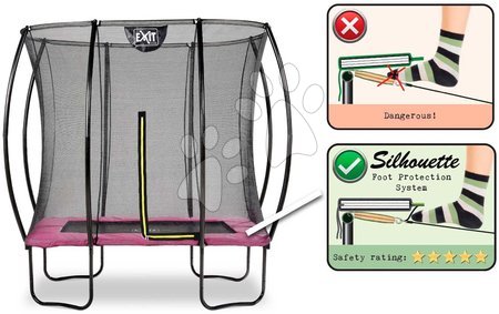 Garden Trampolines - EXIT Silhouette trampoline 153x214cm - pink - 4