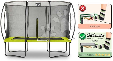 Garden Trampolines - EXIT Silhouette trampoline 214x305cm - green - 3