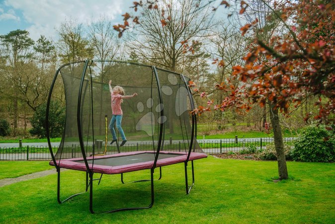 Trampolines avec filet de sécurité - Trampoline avec filet de protection Silhouette trampoline Pink Exit Toys - 8