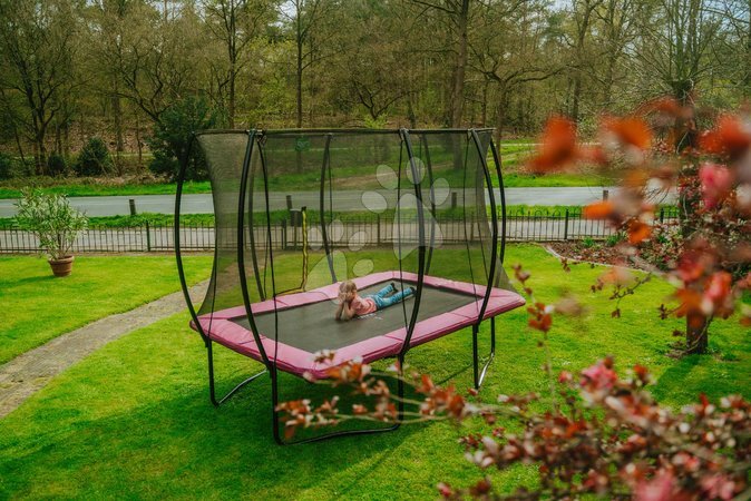 Trampolines avec filet de sécurité - Trampoline avec filet de protection Silhouette trampoline Pink Exit Toys - 9