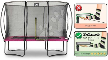 Garden Trampolines - EXIT Silhouette trampoline 214x305cm - pink - 3