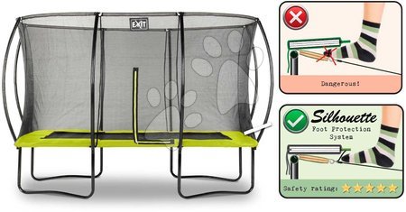 Garden Trampolines - EXIT Silhouette trampoline 244x366cm - green - 3